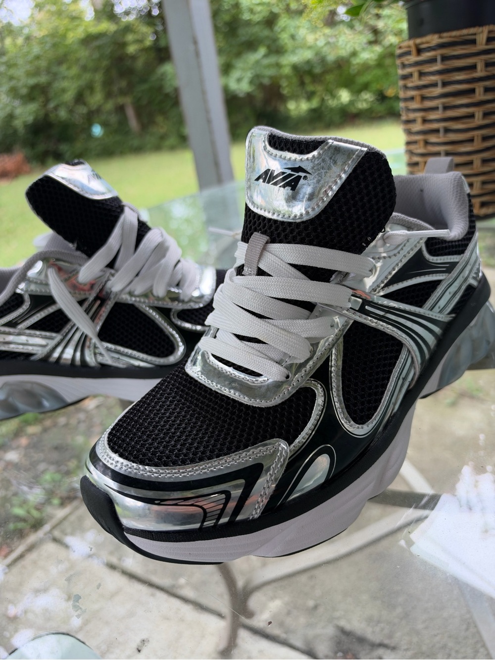 Avia Men’s Black & Silver Athletic Sneakers